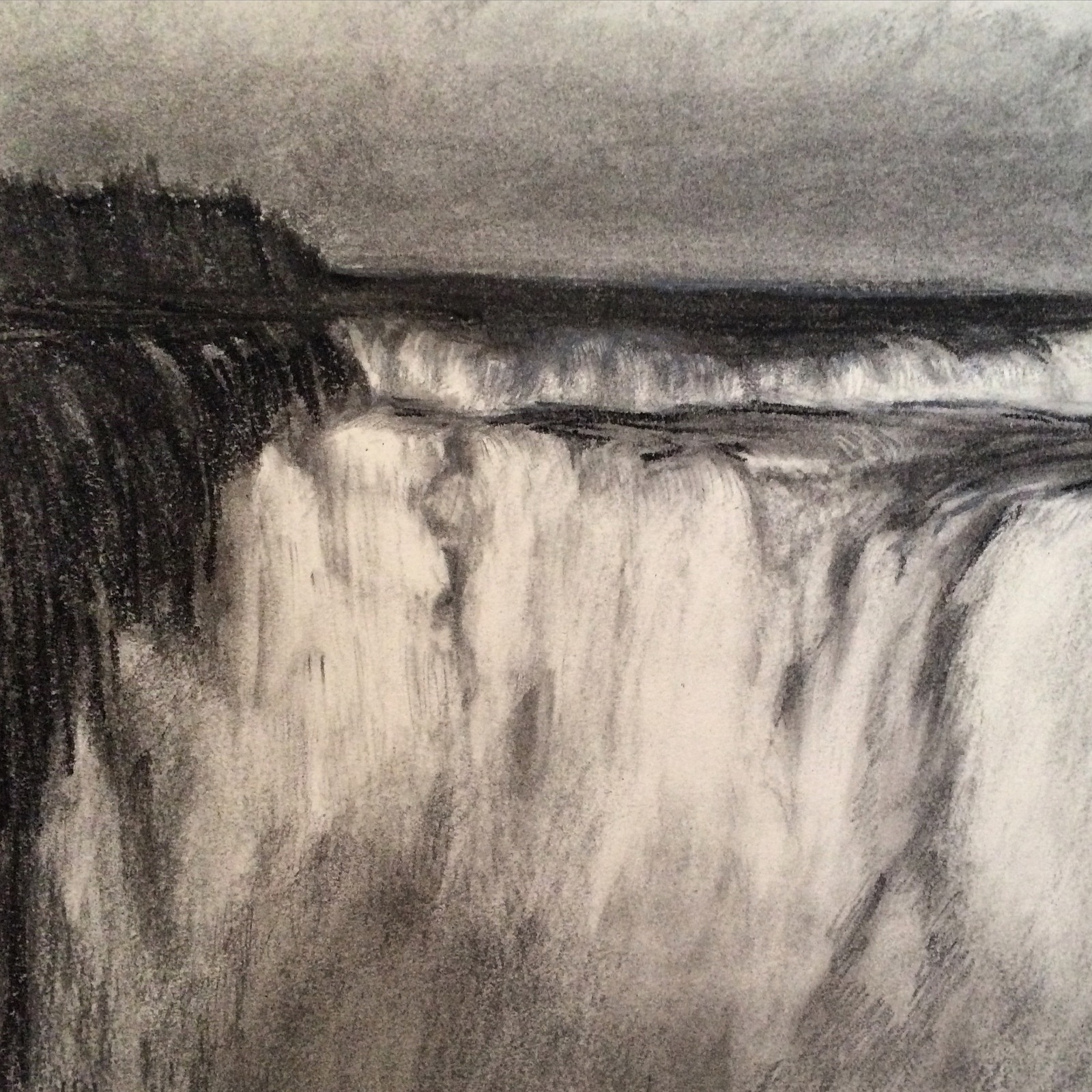 Waterfall (Iguazu Drawing) - Carrie-Ann Bracco - Art in Res